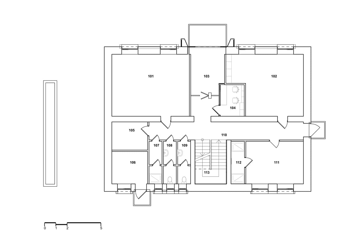 АБК план 1-го этажа, проект "Elevator"