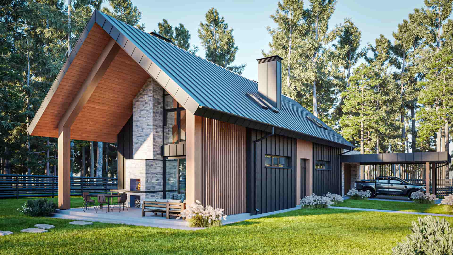 Проєкт приватного будинку у c. Бахметівка Харківської області - вид 1